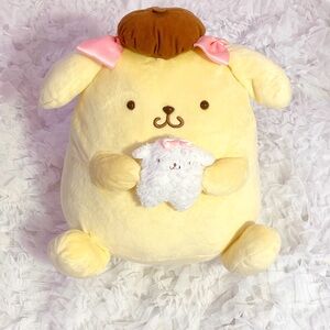 𝜗𝜚rare pompompurin macaroon ribbon bows big plush𝜗𝜚